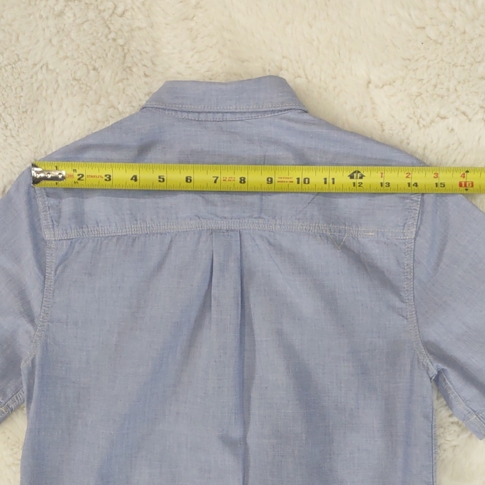 VANS Light Blue Short Sleeve Button-Up Shirt - Picture 7 of 17